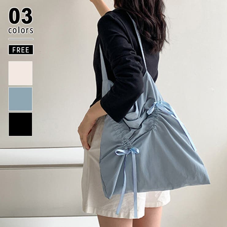 ブルー | リボンバッグ ショルダーバッグ トートバッグ | COCOMOMO