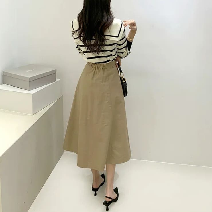 セーラーカラー ボーダーニット 韓国ファッション | COCOMOMO | 詳細画像10 