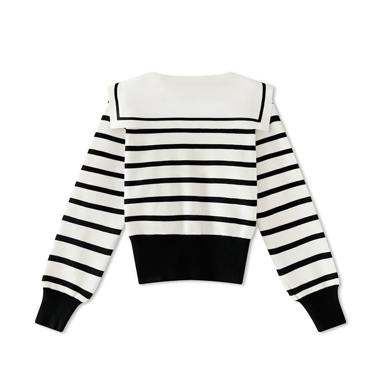 yori 黒 長袖ニットセーター 38 ウールパフスリーブニット ヨリ 1度