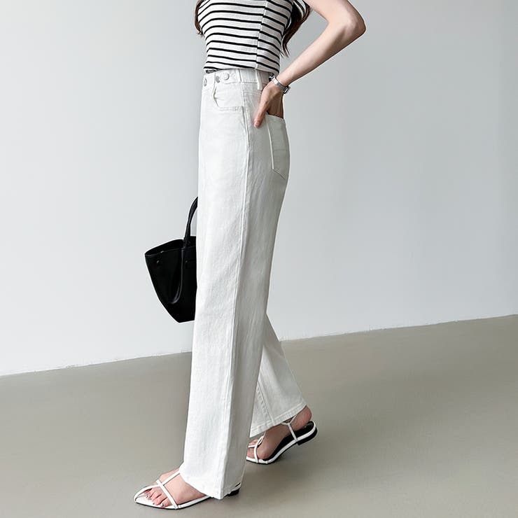 新色登場！楽革命デニム 疲れないストレッチデニム ウエスト調整ボタン付き | COCOMOMO | 詳細画像47 