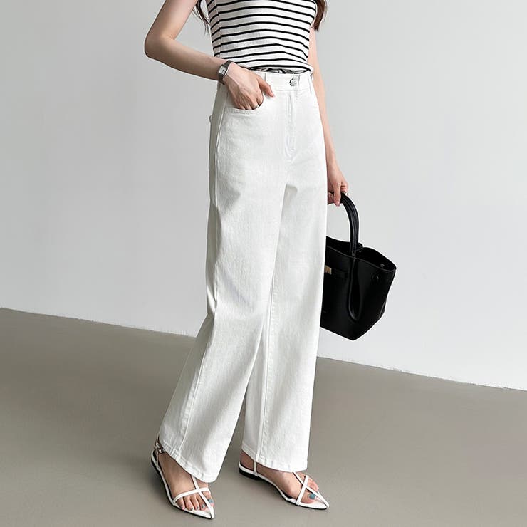 新色登場！楽革命デニム 疲れないストレッチデニム ウエスト調整ボタン付き | COCOMOMO | 詳細画像51 