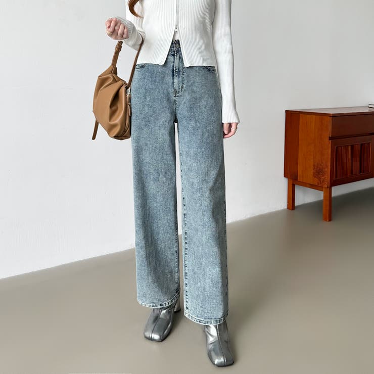 新色登場！楽革命デニム 疲れないストレッチデニム ウエスト調整ボタン付き | COCOMOMO | 詳細画像16 