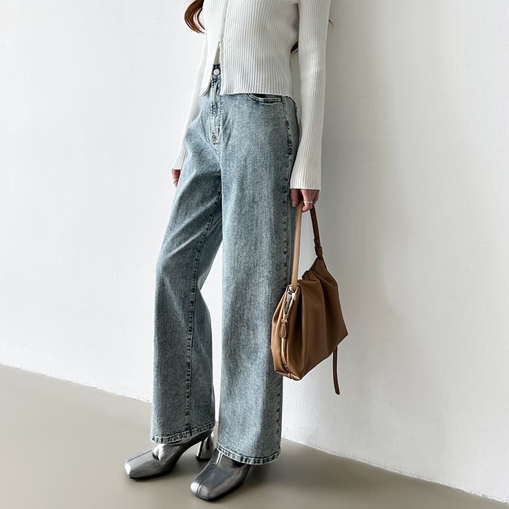 新色登場！楽革命デニム 疲れないストレッチデニム ウエスト調整ボタン付き | COCOMOMO | 詳細画像17 