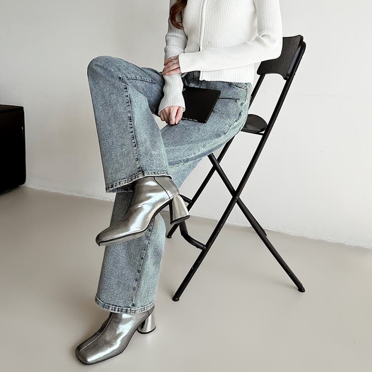 新色登場！楽革命デニム 疲れないストレッチデニム ウエスト調整ボタン付き | COCOMOMO | 詳細画像21 