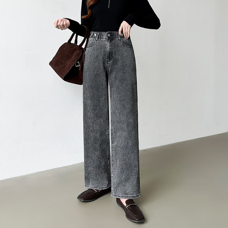 新色登場！楽革命デニム 疲れないストレッチデニム ウエスト調整ボタン付き | COCOMOMO | 詳細画像34 