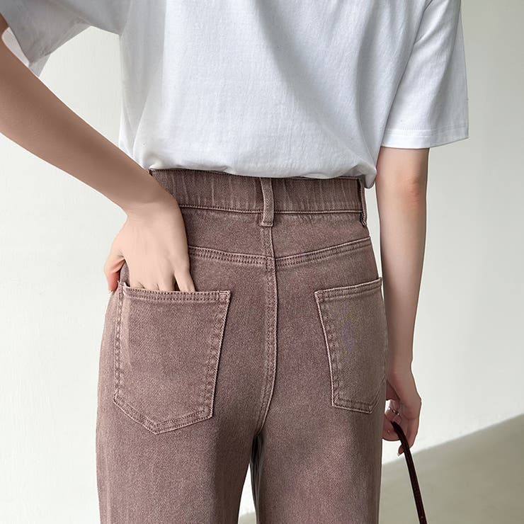 新色登場！楽革命デニム 疲れないストレッチデニム ウエスト調整ボタン付き | COCOMOMO | 詳細画像61 