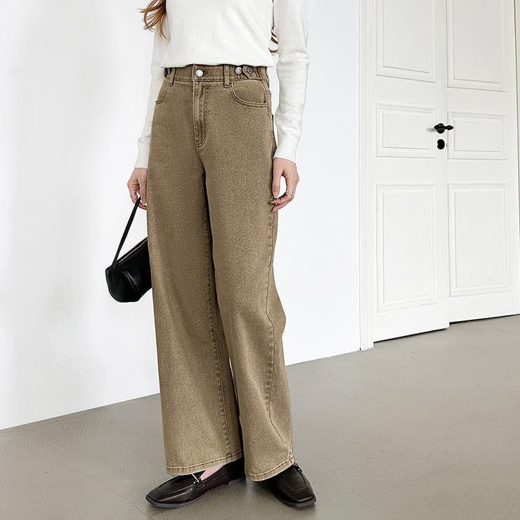 新色登場！楽革命デニム 疲れないストレッチデニム ウエスト調整ボタン付き | COCOMOMO | 詳細画像69 