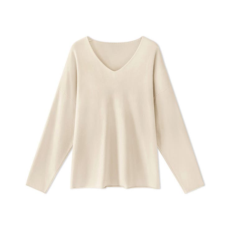 もっちり柔らかルーズニット Vネックニット オフィスカジュアル | COCOMOMO | 詳細画像39 