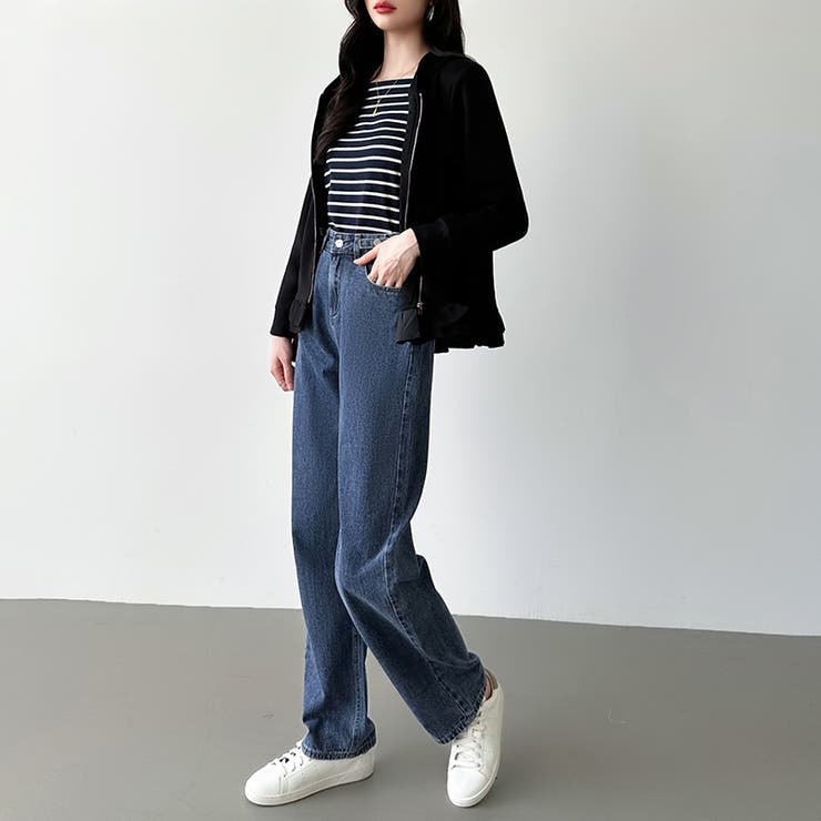 スクエアネックボーダーカットソー ボーダーロンT 長袖トップス | COCOMOMO | 詳細画像19