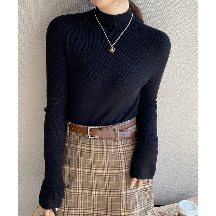 ハイネックニット ニットトップス リブニット | COCOMOMO | 詳細画像15 