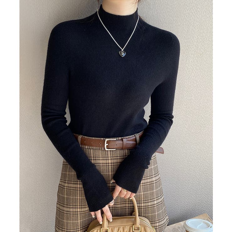 ハイネックニット ニットトップス リブニット | COCOMOMO | 詳細画像16 