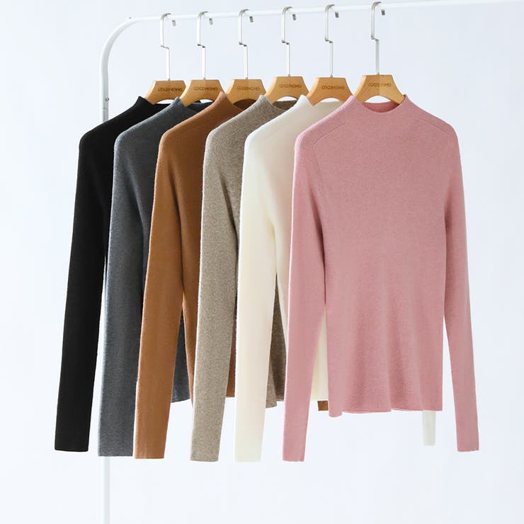 ハイネックニット ニットトップス リブニット | COCOMOMO | 詳細画像17 