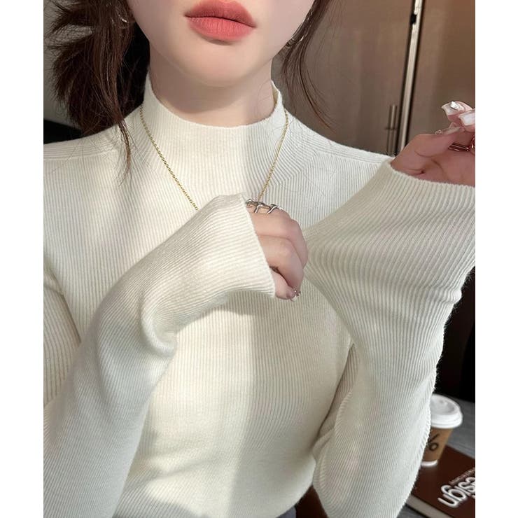 ハイネックニット ニットトップス リブニット | COCOMOMO | 詳細画像4 