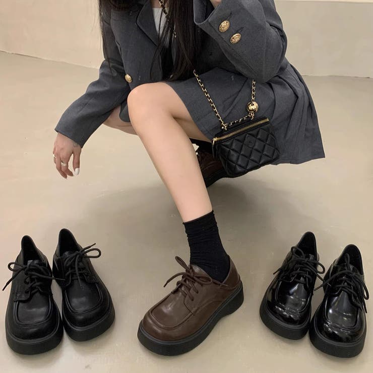 厚底ローファー オックスフォードシューズ レースアップ | COCOMOMO | 詳細画像3 