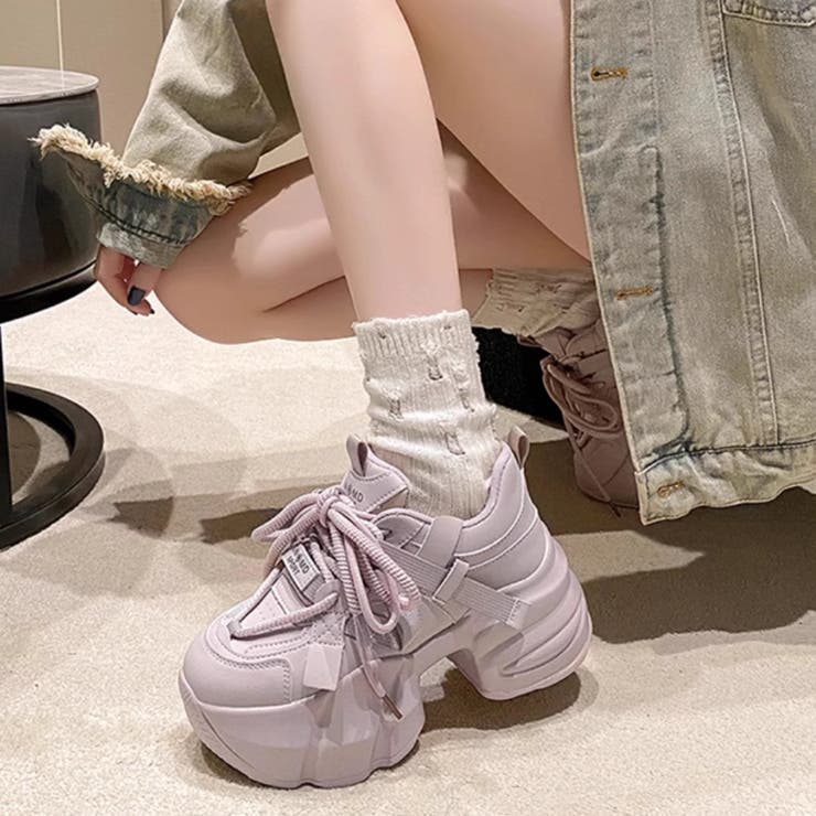 ももこ 厚底スニーカー ダッドスニーカー 厚底[品番：COCW0006075