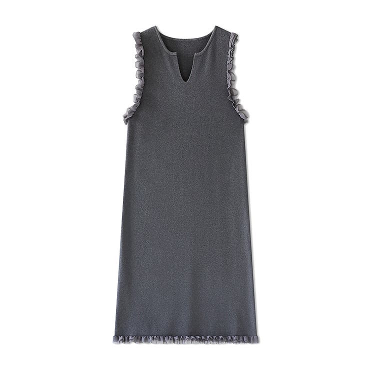 ジャンパースカート ショルダーフリル ニットワンピース | COCOMOMO | 詳細画像24 