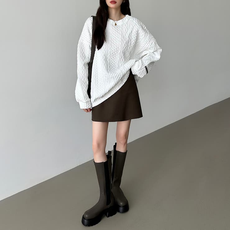 サイドゴアブーツ 厚底 ロングブーツ | COCOMOMO | 詳細画像5 