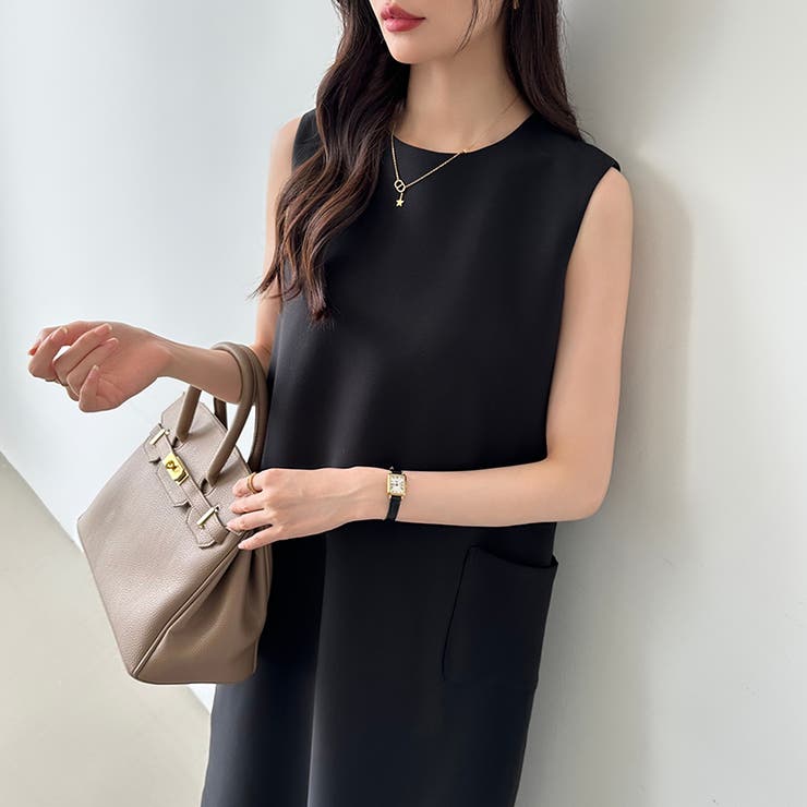 ▪️ココロア▪️ロングジョン▪️サイズMS▪️ ノースリーブワンピース ロングワンピース オケージョン[品番