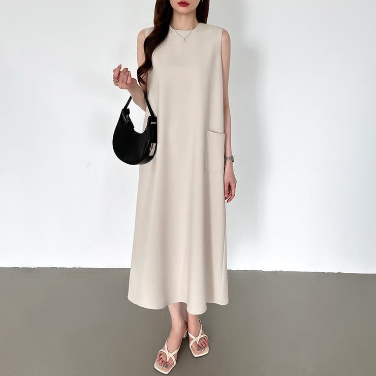 ノースリーブワンピース ロングワンピース オケージョン[品番