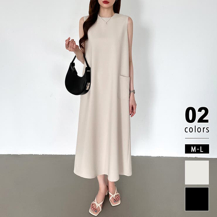 ノースリーブワンピース ロングワンピース オケージョン[品番
