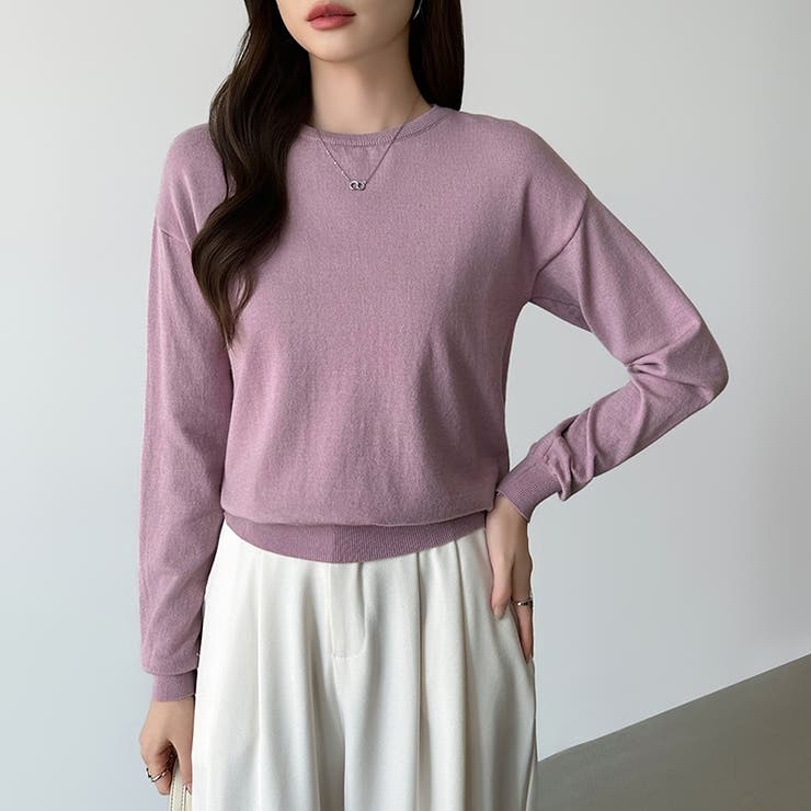 オンオフ使える着回しニット クルーネックニット ヤク風ニット | COCOMOMO | 詳細画像46 