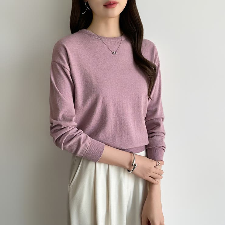 オンオフ使える着回しニット クルーネックニット ヤク風ニット | COCOMOMO | 詳細画像48 