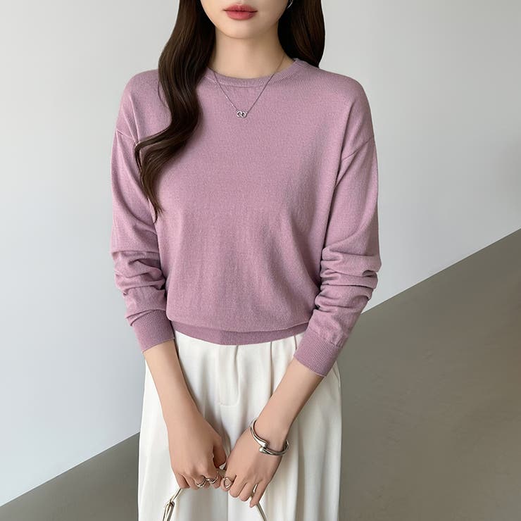 オンオフ使える着回しニット クルーネックニット ヤク風ニット | COCOMOMO | 詳細画像49 