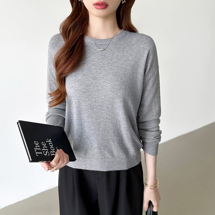 オンオフ使える着回しニット クルーネックニット ヤク風ニット | COCOMOMO | 詳細画像31