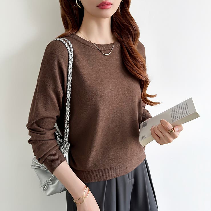 オンオフ使える着回しニット クルーネックニット ヤク風ニット | COCOMOMO | 詳細画像39