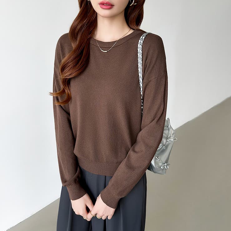 オンオフ使える着回しニット クルーネックニット ヤク風ニット | COCOMOMO | 詳細画像40