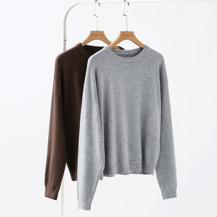 オンオフ使える着回しニット クルーネックニット ヤク風ニット | COCOMOMO | 詳細画像47