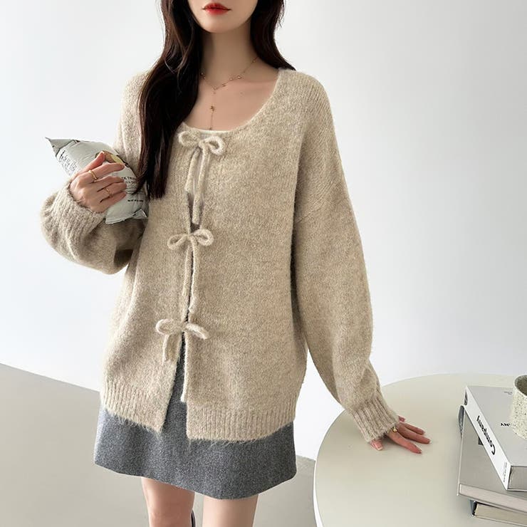 MOMON 売れ筋商品|||モモン カーディガン アウター レディース Cardigans Brown 1.jpg