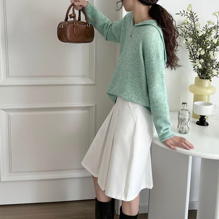 セーラーカラーニット Vネック プルオーバーニット | COCOMOMO | 詳細画像5 