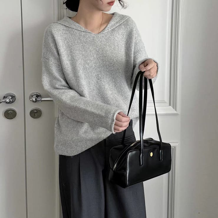 セーラーカラーニット Vネック プルオーバーニット | COCOMOMO | 詳細画像17 