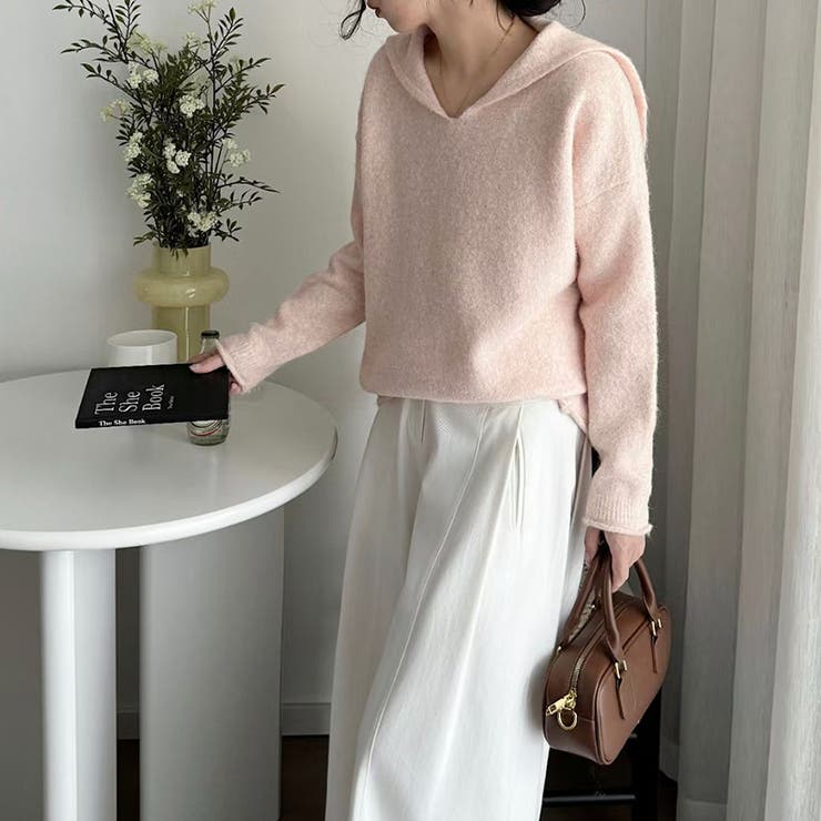 セーラーカラーニット Vネック プルオーバーニット | COCOMOMO | 詳細画像7 