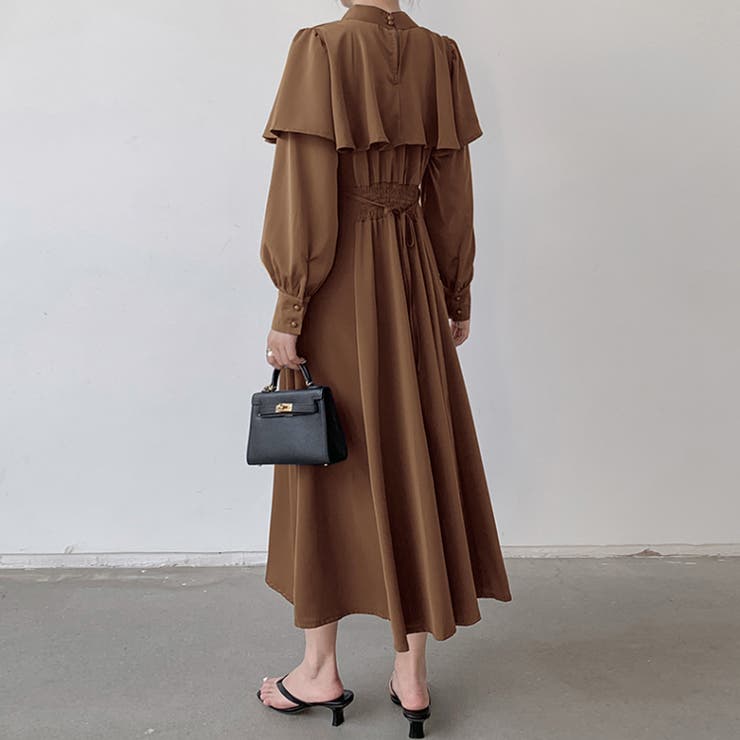 ケープワンピース ワンピース ロングワンピース | COCOMOMO | 詳細画像10 