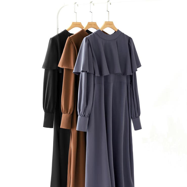 ケープワンピース ワンピース ロングワンピース | COCOMOMO | 詳細画像14 