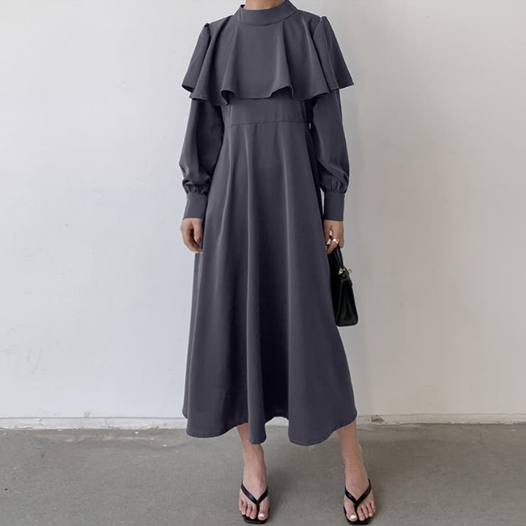 ケープワンピース ワンピース ロングワンピース | COCOMOMO | 詳細画像3 