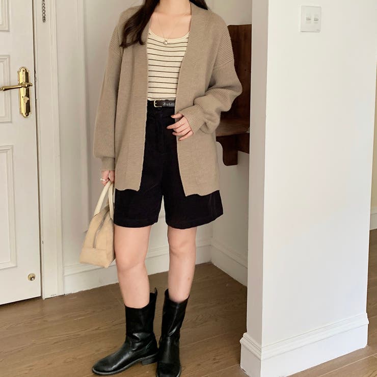 ニットカーディガン ボリューム袖 トッパーカーディガン | COCOMOMO | 詳細画像17 