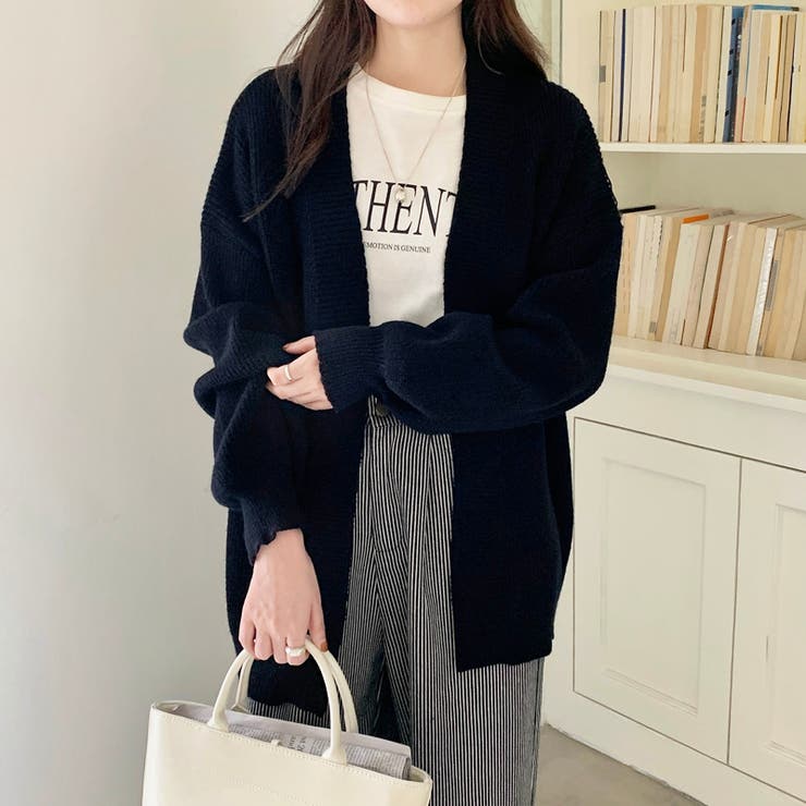 ニットカーディガン ボリューム袖 トッパーカーディガン | COCOMOMO | 詳細画像20 