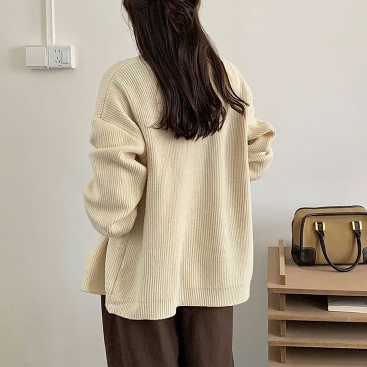 ニットカーディガン ボリューム袖 トッパーカーディガン | COCOMOMO | 詳細画像6 