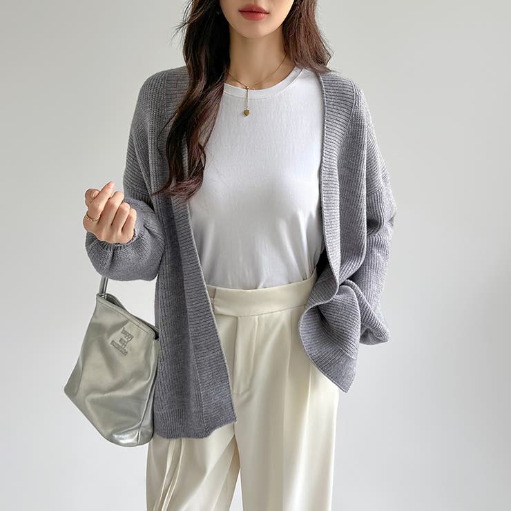 ニットカーディガン ボリューム袖 トッパーカーディガン | COCOMOMO | 詳細画像25 