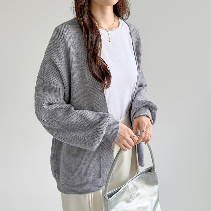 ニットカーディガン ボリューム袖 トッパーカーディガン | COCOMOMO | 詳細画像27 