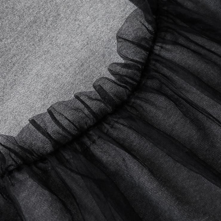 チュールドッキングニット ビスチェ風 クルーネックニット | COCOMOMO | 詳細画像28 