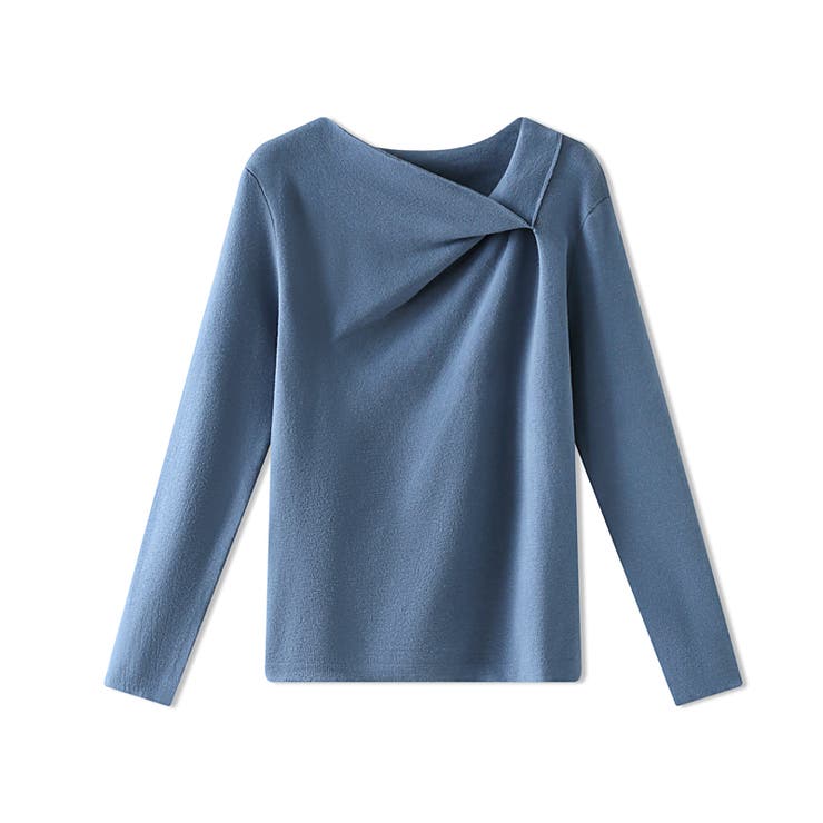 イレギュラーネックニット オフィスカジュアル きれいめニット | COCOMOMO | 詳細画像22 