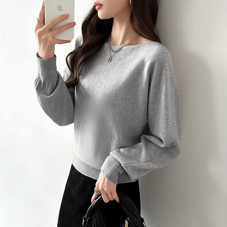 ボートネックニット ワンショルダー オフショルダー | COCOMOMO | 詳細画像28 