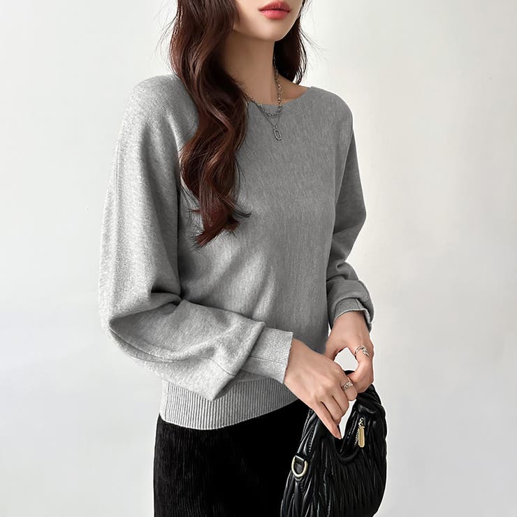 ボートネックニット ワンショルダー オフショルダー | COCOMOMO | 詳細画像29 