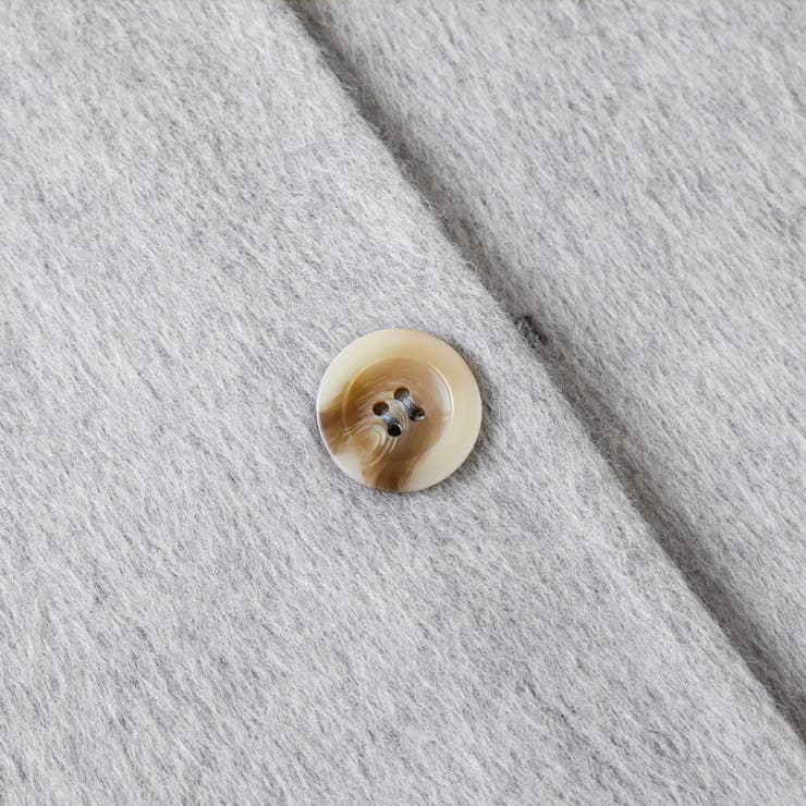 リバーシブルチェックコート マフラー付きノーカラーコート ロングコート | COCOMOMO | 詳細画像23 