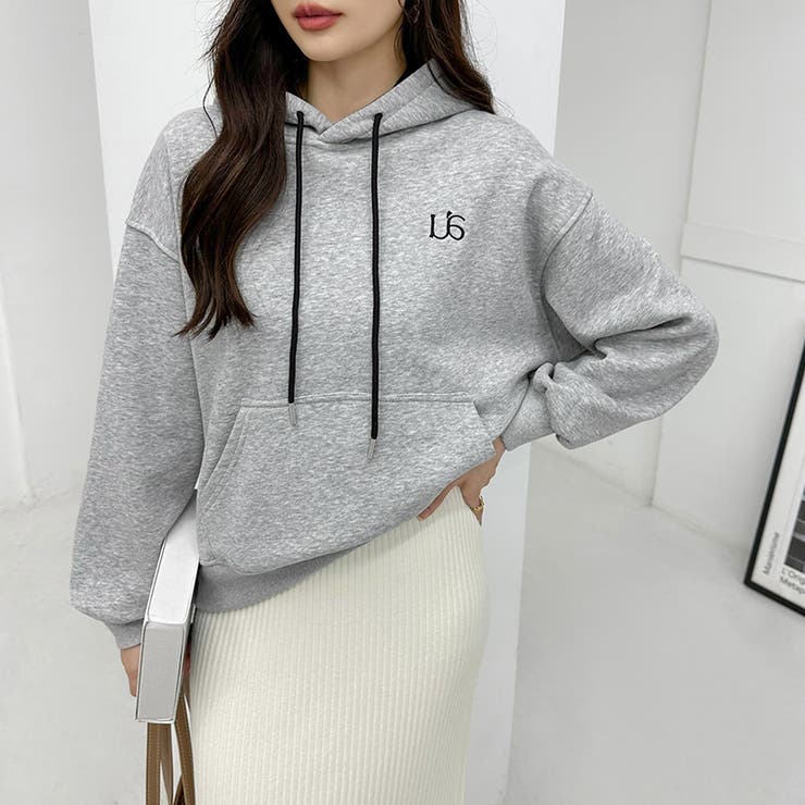 裏起毛 パーカー バイカラーフード付き | COCOMOMO | 詳細画像12 