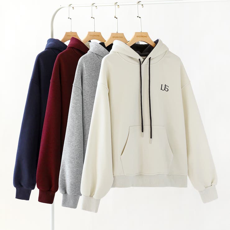 裏起毛 パーカー バイカラーフード付き | COCOMOMO | 詳細画像22 